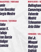 皇马国王杯大名单：库尔图瓦、塞巴略斯缺阵，姆巴佩、贝林领衔